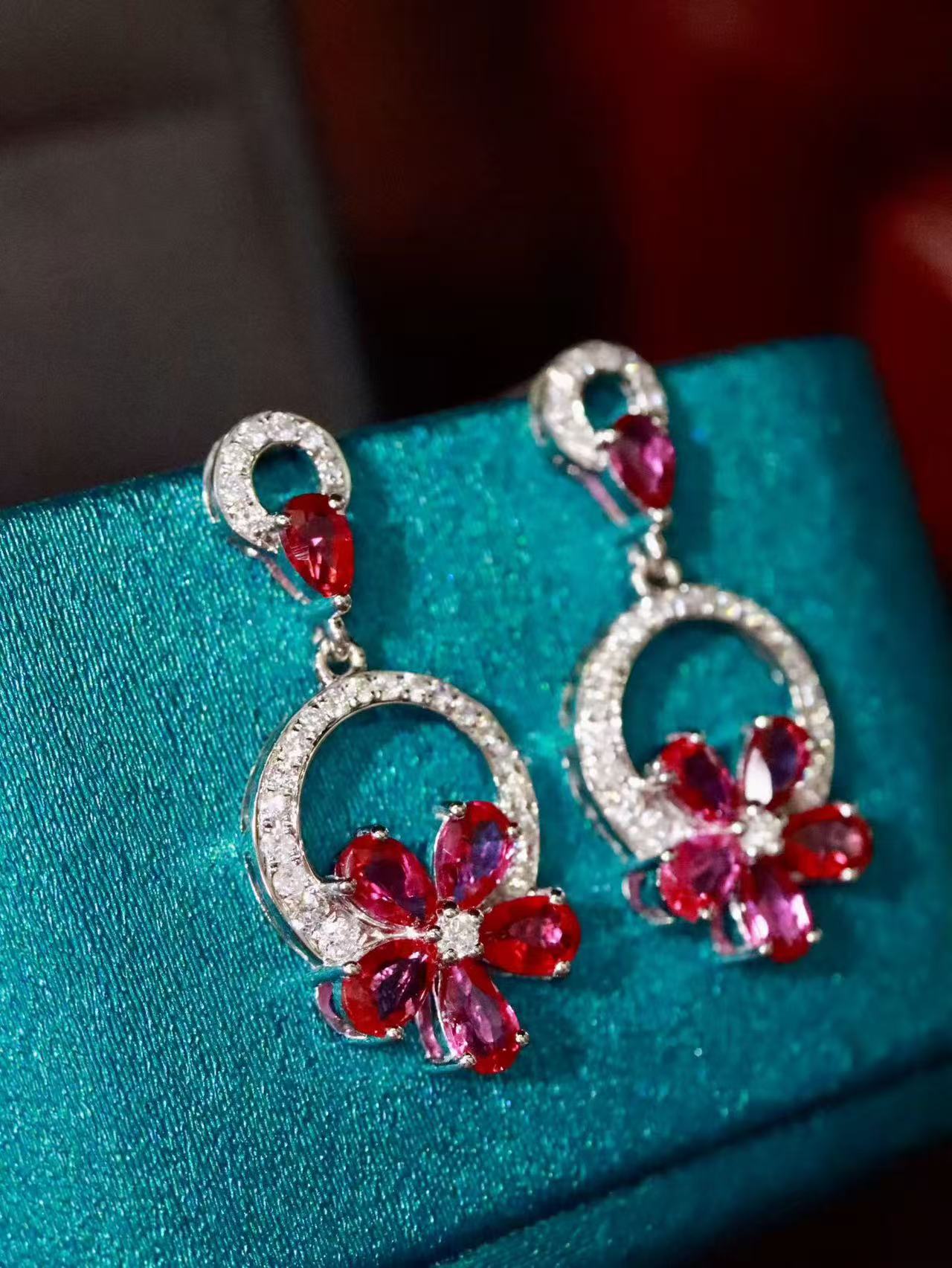 Bloom Ruby Earrings