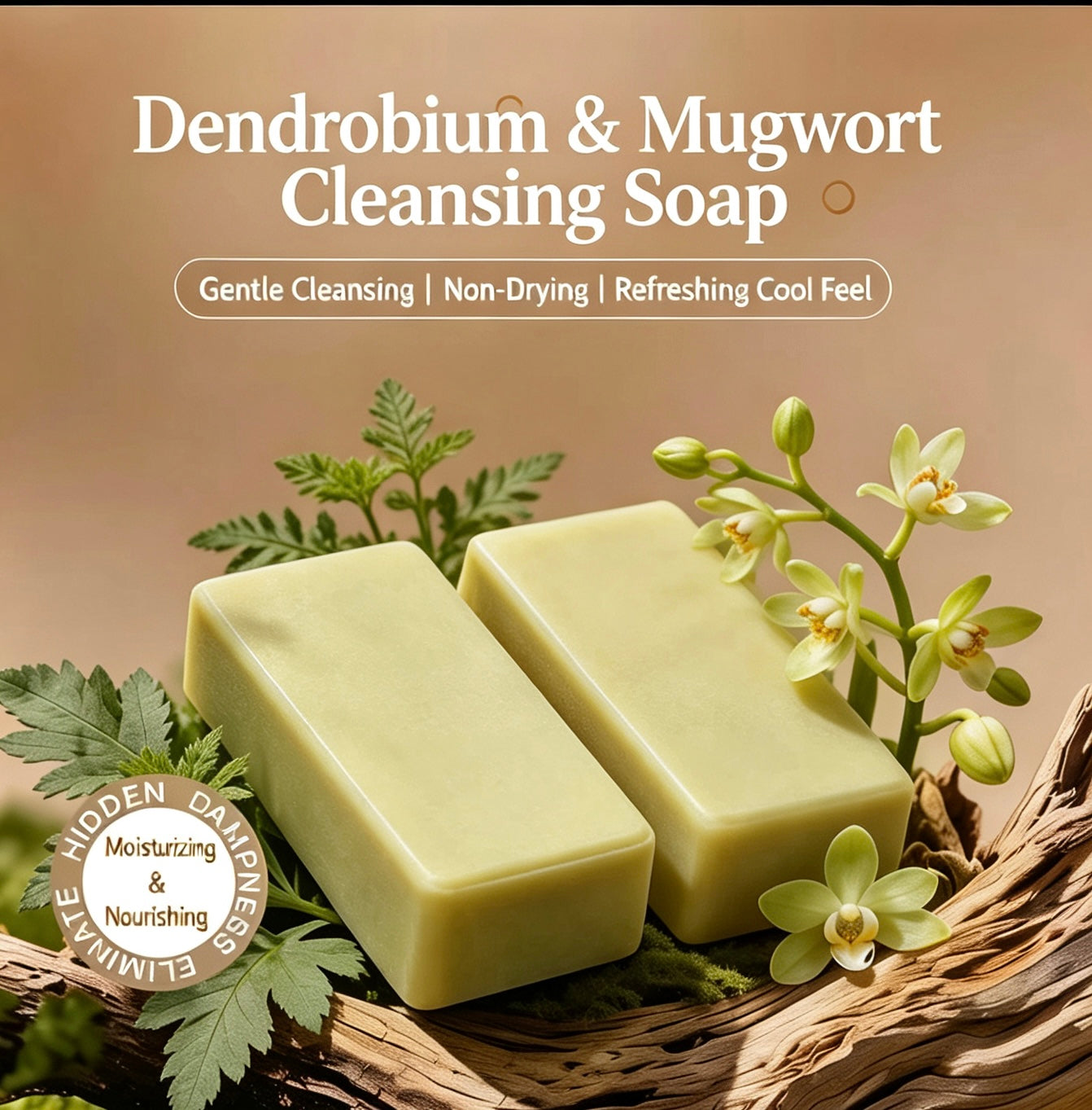Dendrobium & Mugwort Lemongrass Handmade Soap Dendrobium & Mugwort Lemongrass Handmade Soap