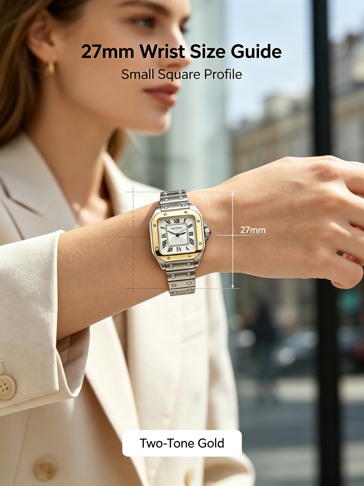 Santos Quartz Mini 27mm | Unisex Vintage Square Wristwatch