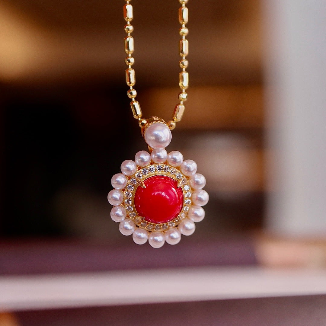 Hot-Selling Natural Red Coral Pendant( Necklace）