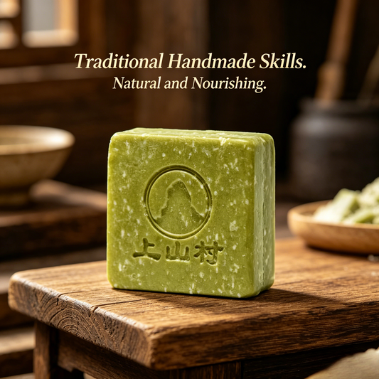 Ginseng Pine Shampoo Soap (Green Handmade Soap)and Ginseng And Rehmannia Shampoo Soap (Black Handcrafted Soap)