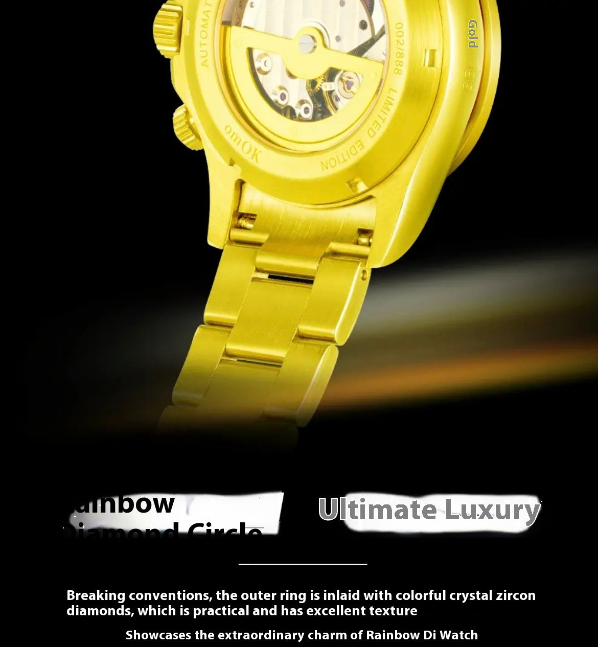 Lamborghini Golden Watch with Luxury gift Box