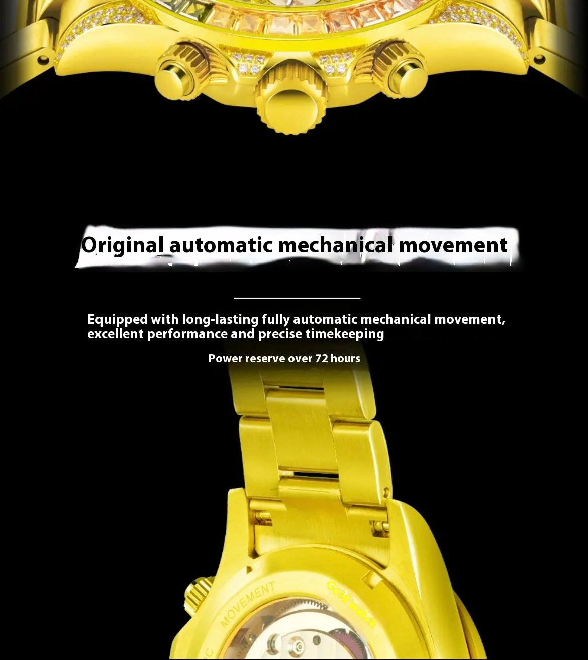 Lamborghini Golden Watch with Luxury gift Box