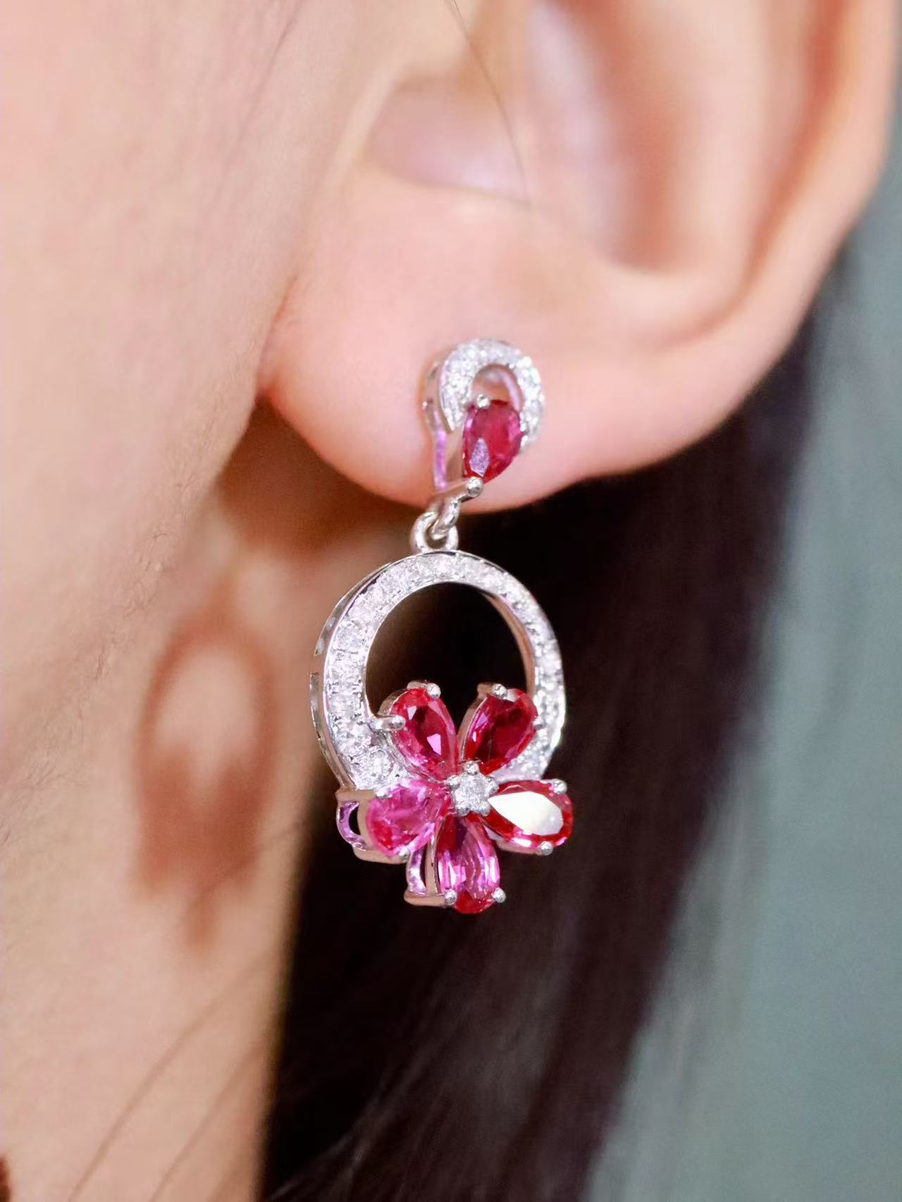 Bloom Ruby Earrings
