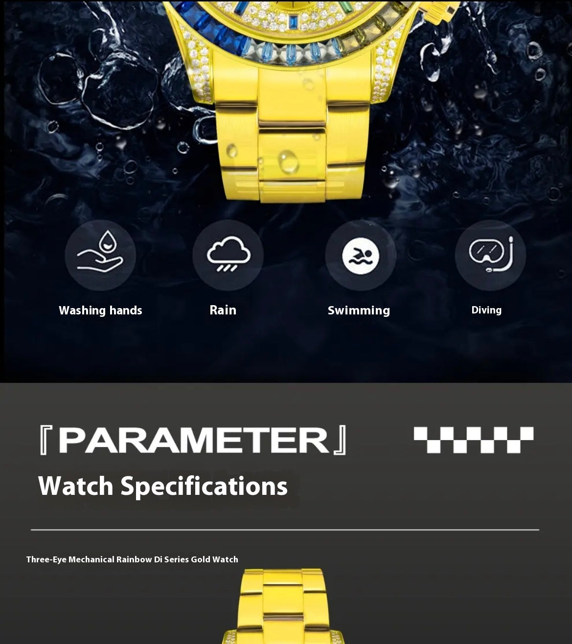 Lamborghini Golden Watch with Luxury gift Box