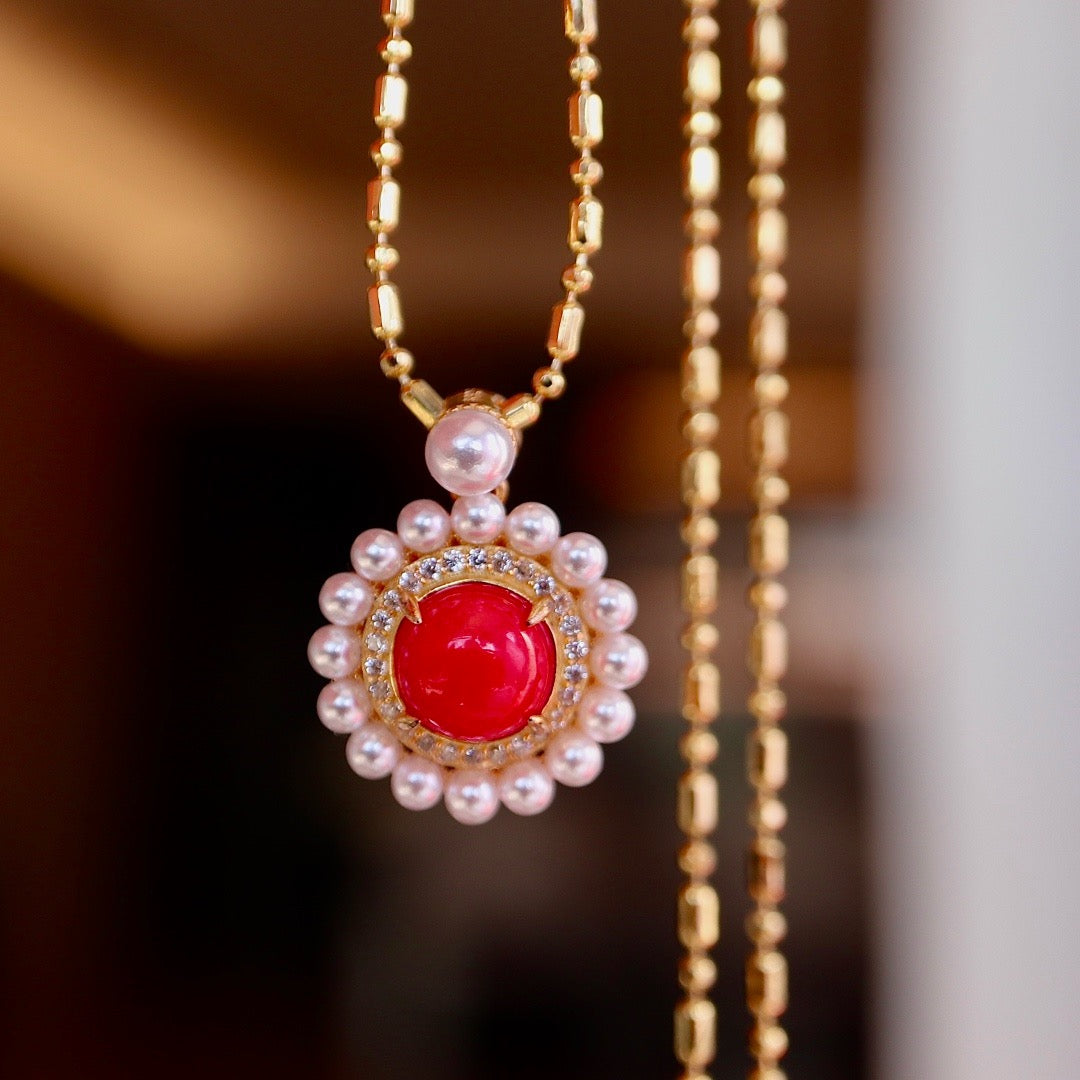 Hot-Selling Natural Red Coral Pendant( Necklace）
