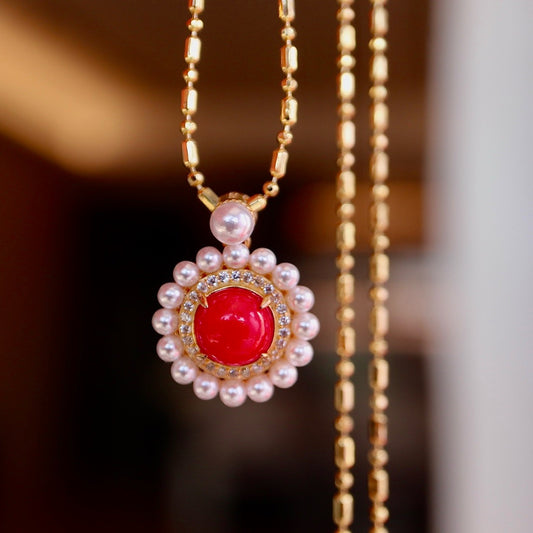 Hot-Selling Natural Red Coral Pendant( Necklace）