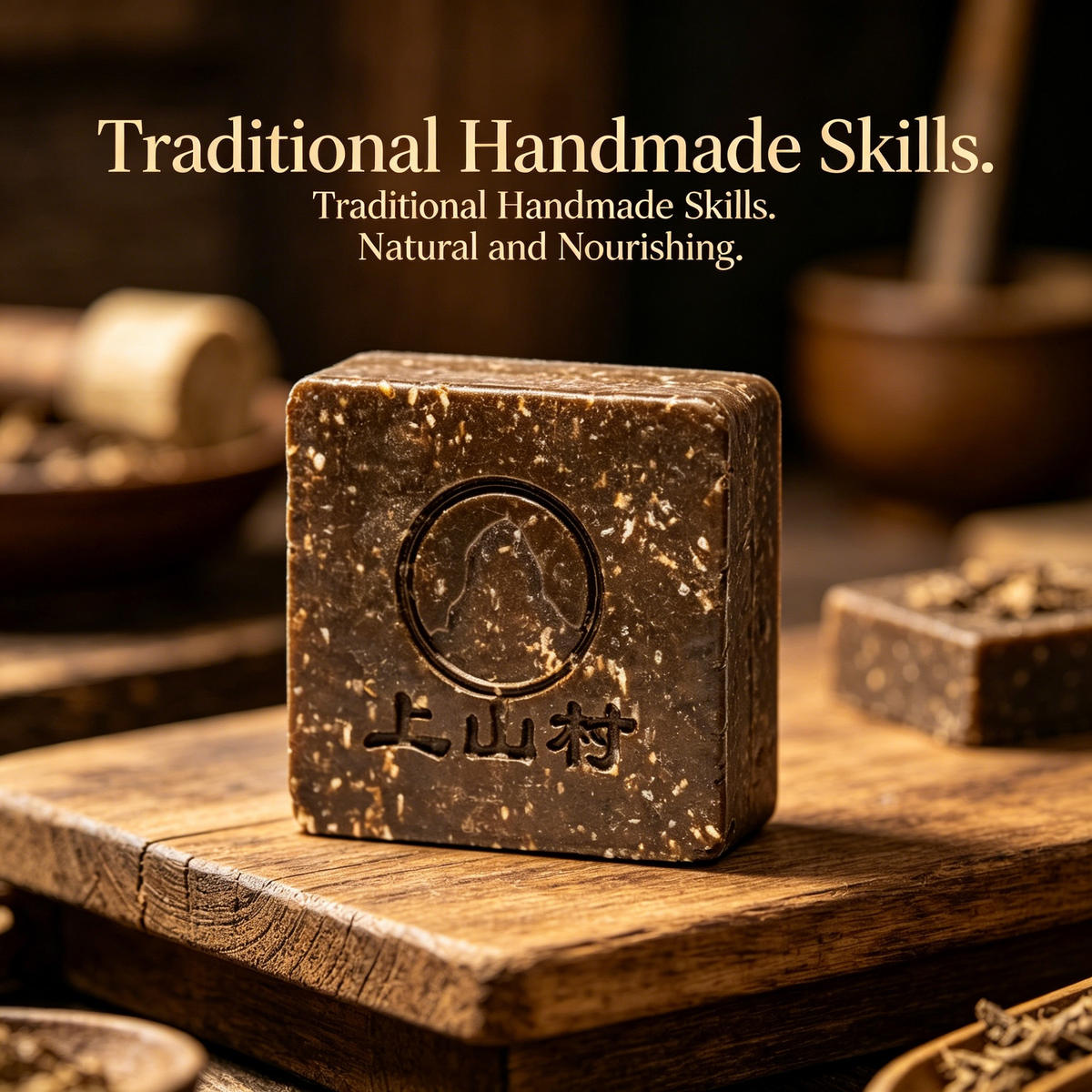 Ginseng Pine Shampoo Soap (Herbal skills Soap)and Ginseng And Rehmannia Shampoo Soap (Black Handcrafted Soap)