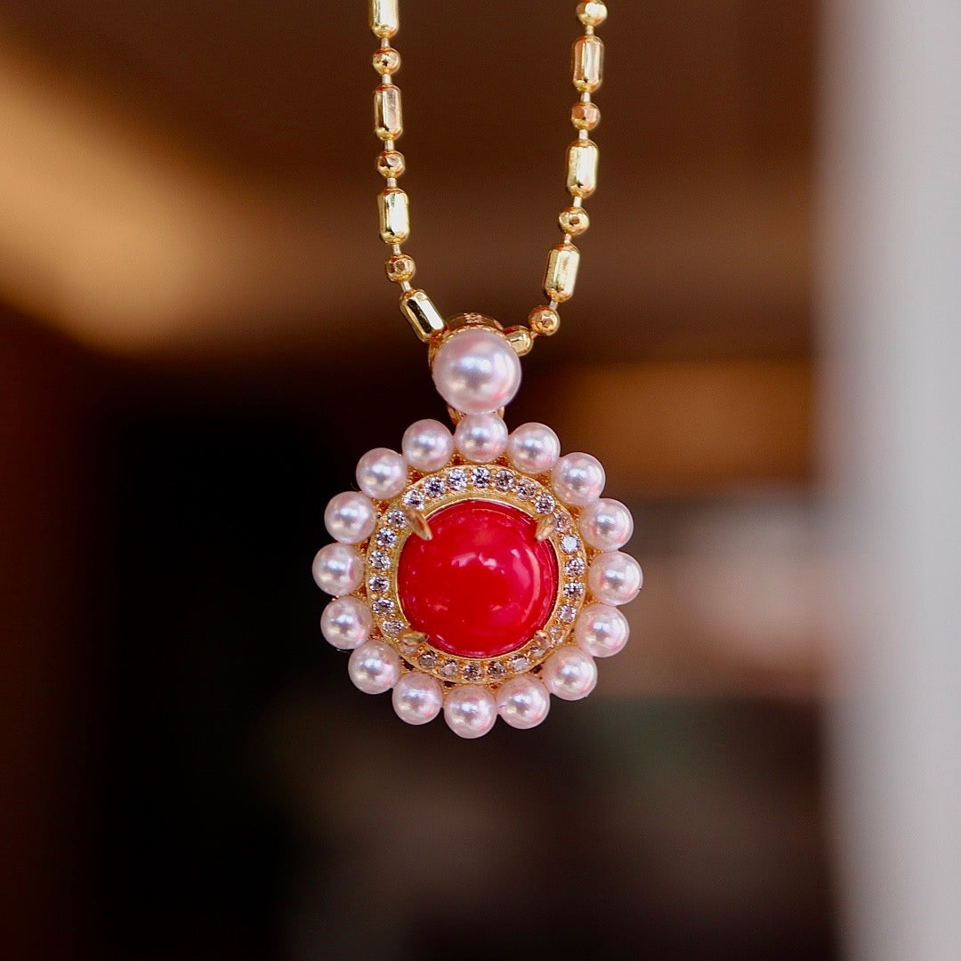 Hot-Selling Natural Red Coral Pendant( Necklace）