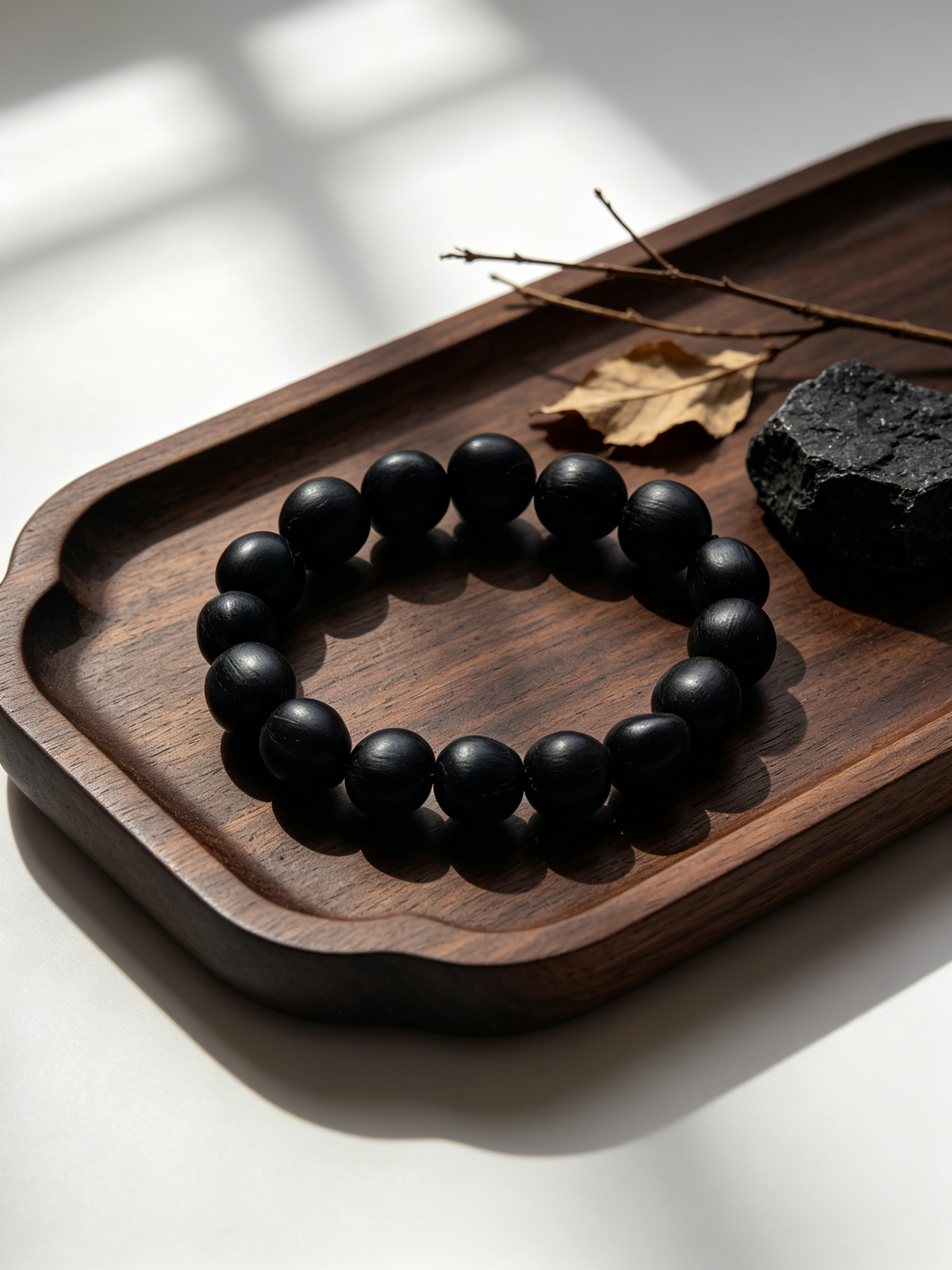 Zero wasted Natural Soapnut Seed Bracelet  Pure Handcrafted Oriental Zen Texture