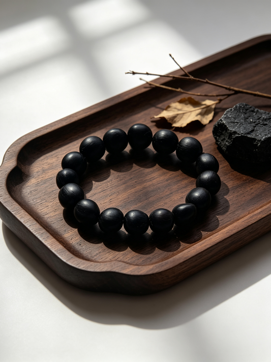 Zero wasted Natural Soapnut Seed Bracelet  Pure Handcrafted Oriental Zen Texture