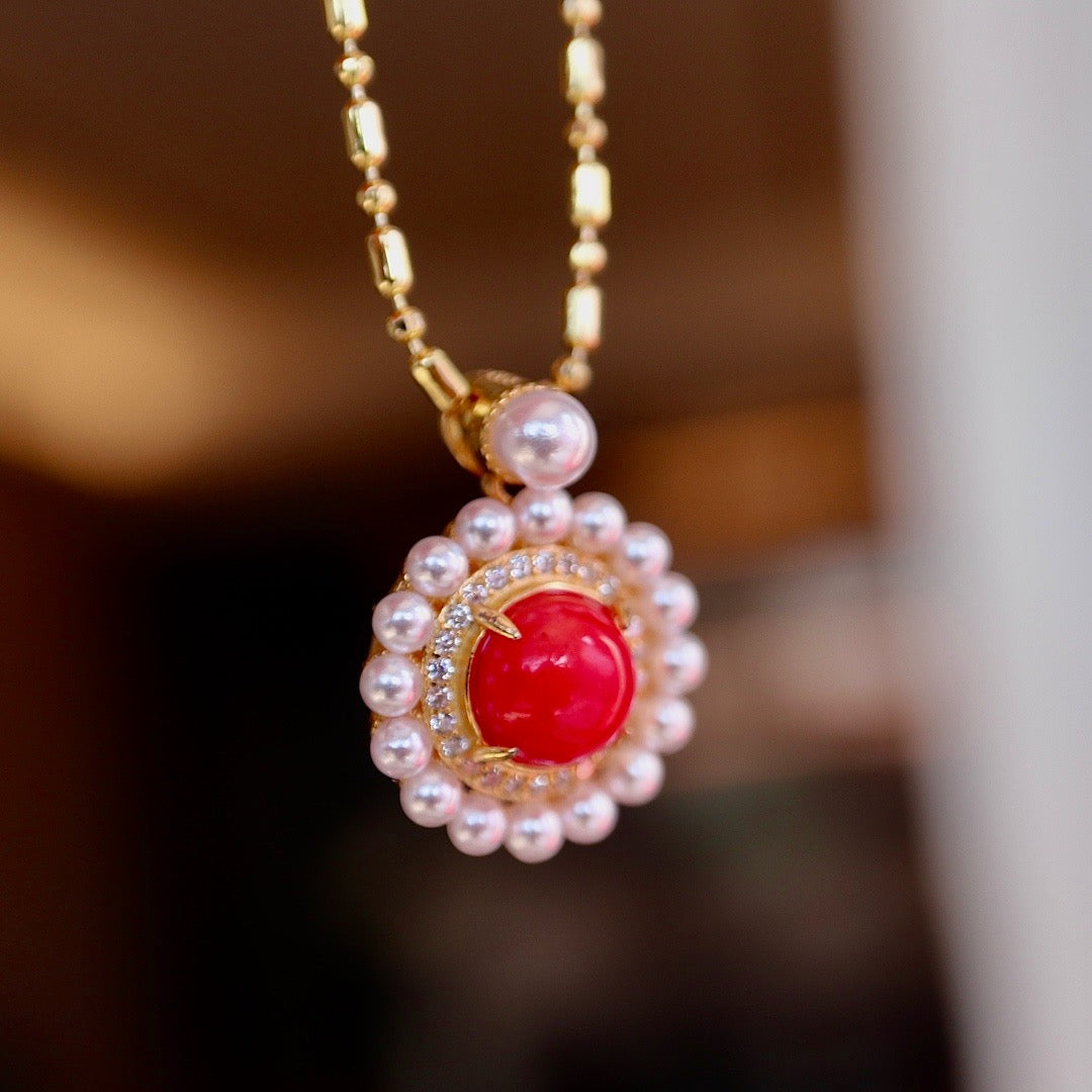 Hot-Selling Natural Red Coral Pendant( Necklace）