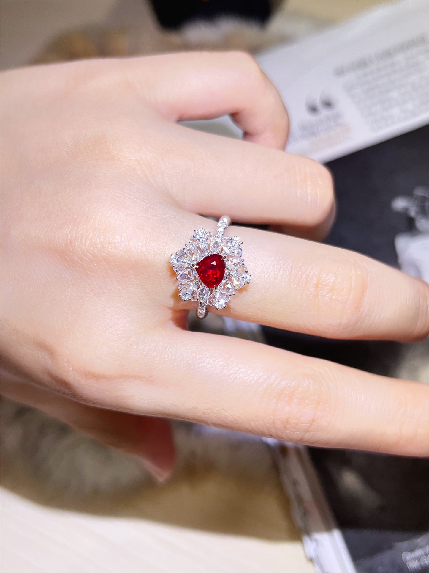 Multiple natural Ruby Necklace&Ring Only 1 Piece