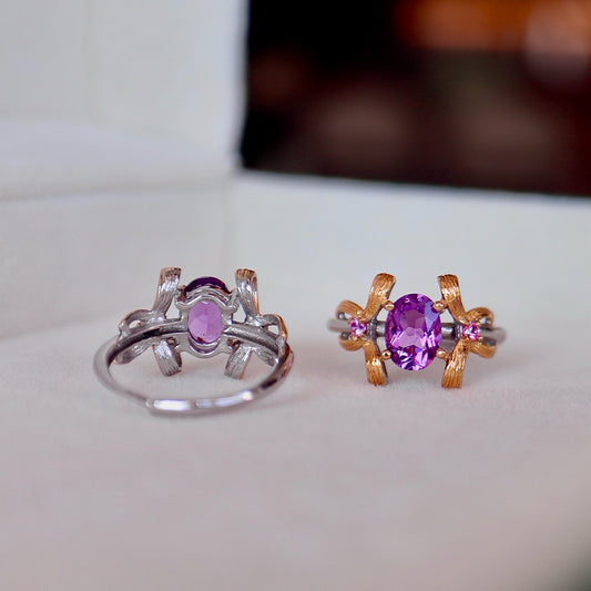【Special Offer: $119】 Viral Bestseller | Natural Uruguayan Amethyst Ring