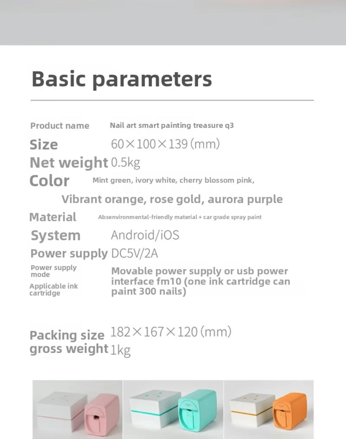 Home version AI beauty-intelligent customizaed nail-painting machine