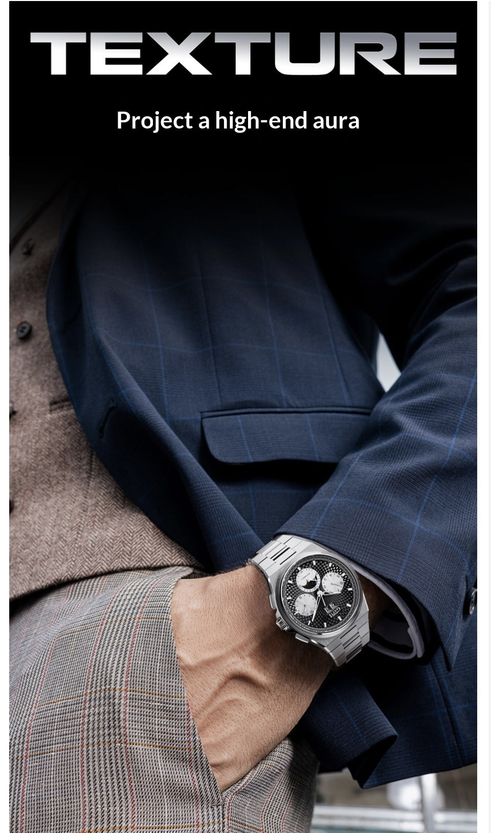 BONEST GATTI Business formality fashion stylish watch for men with gift box
