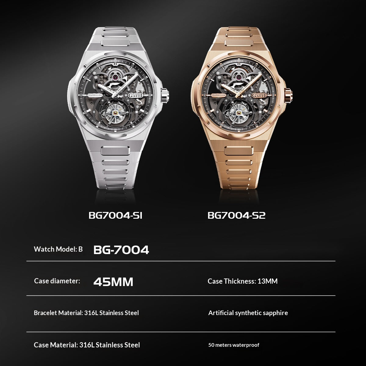 Extravagant and high-end BONEST GATTI WATCH for men( Drive you to success)