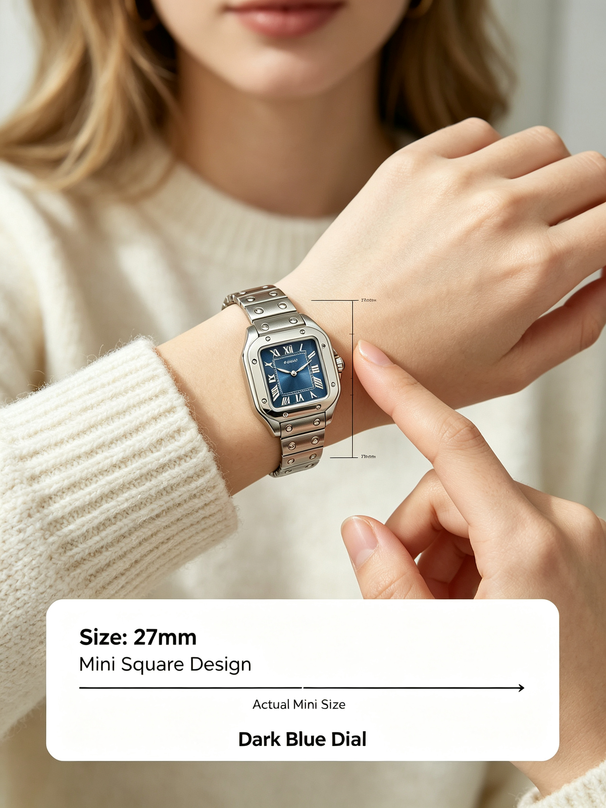Santos Quartz Mini 27mm | Unisex Vintage Square Wristwatch