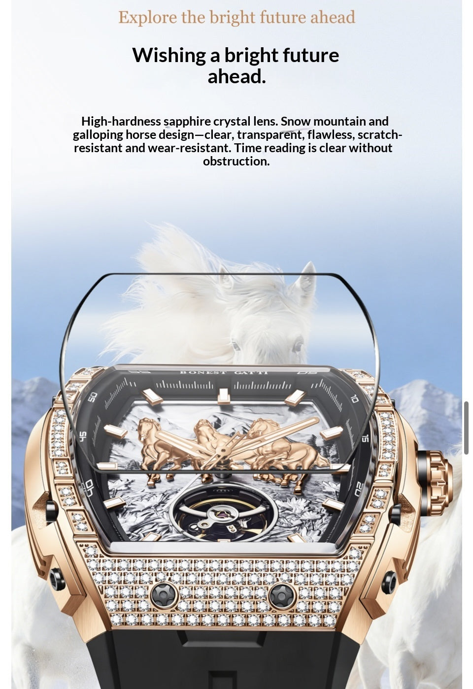 New pubilshed BONEST GATTI watch for man with Luxury gift Box