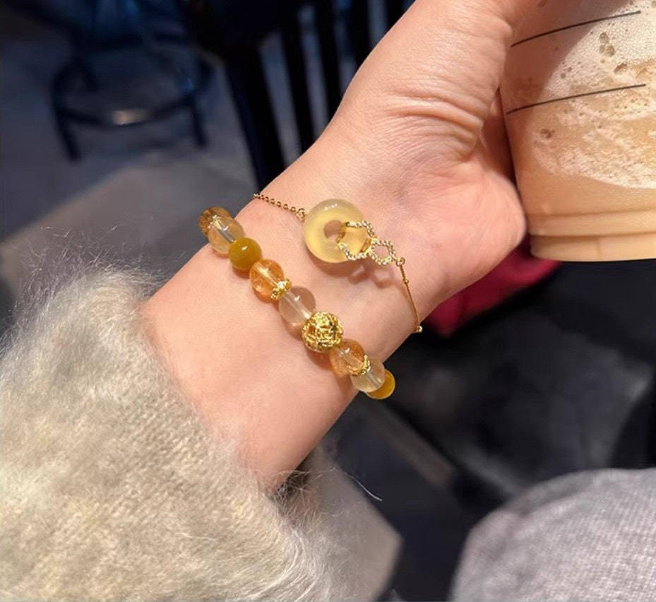 Fancy Nature Citrine Bracelet