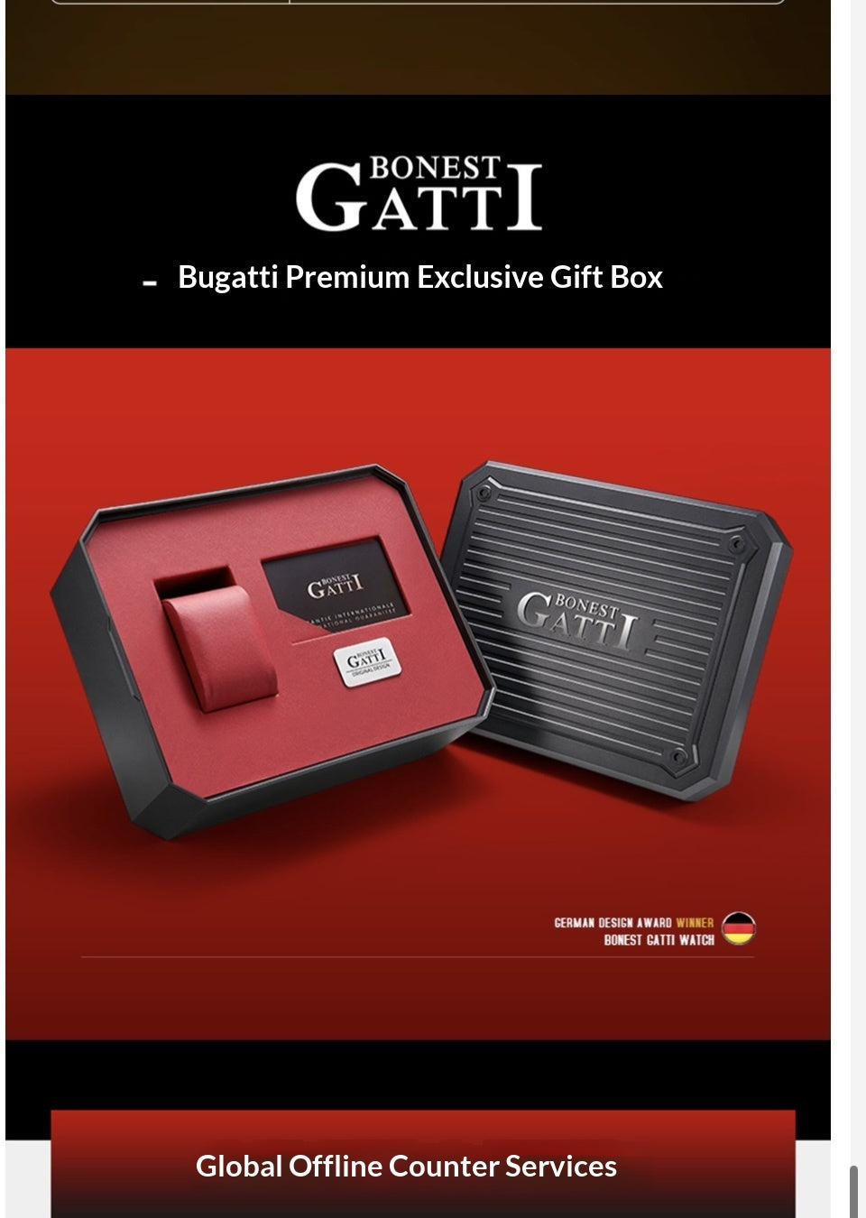 BONEST GATTI Business formality fashion stylish watch for men with gift box