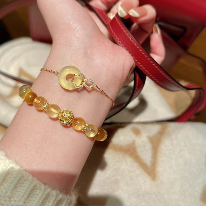 Fancy Nature Citrine Bracelet