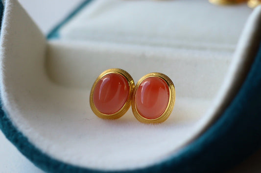 Natural Southern Red Agate Earrings