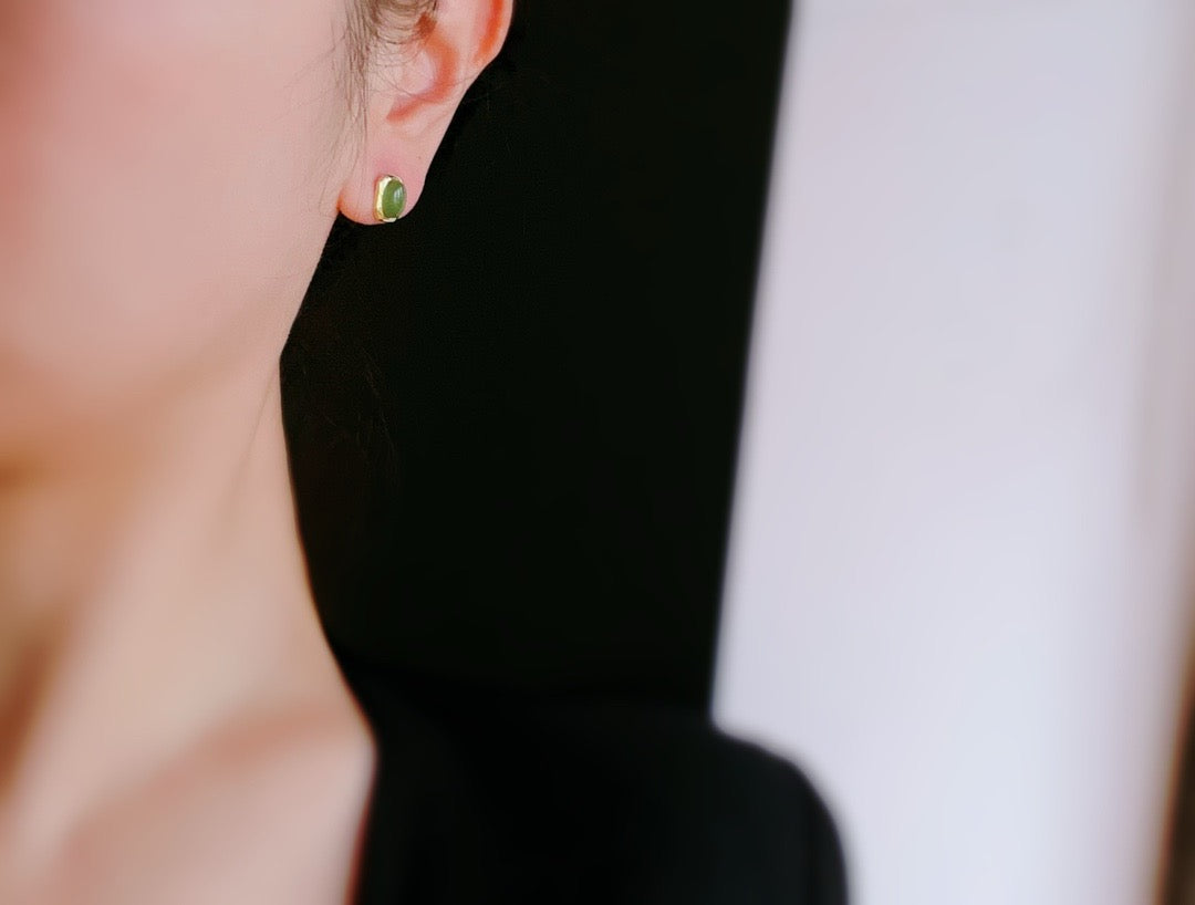 Natural Chrysoprasus Earrings