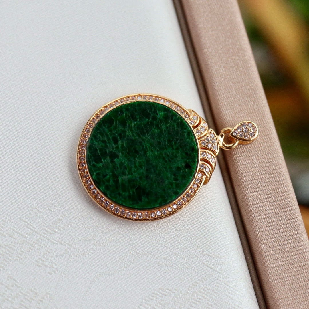 Natural Special Textures Chrysoprasus necklace