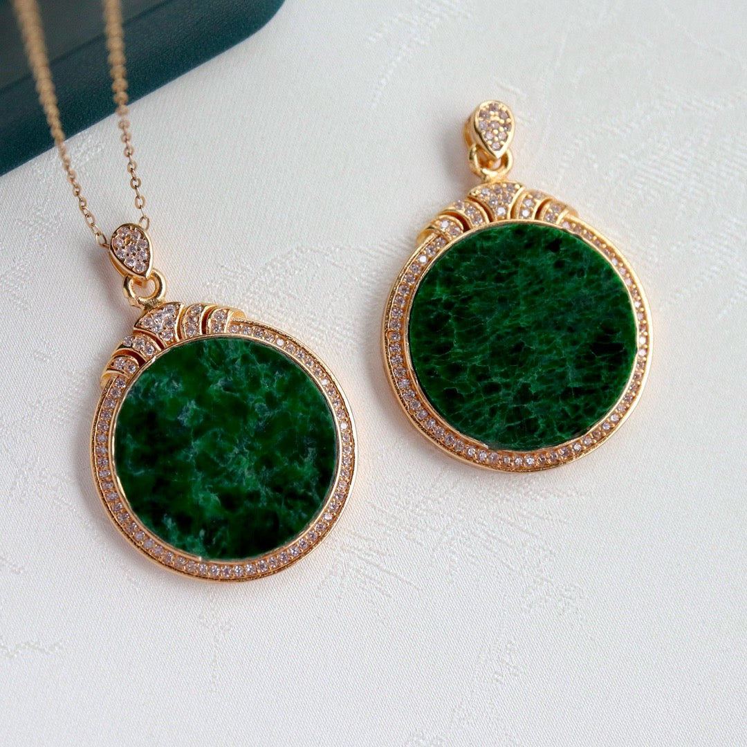 Natural Special Textures Chrysoprasus necklace