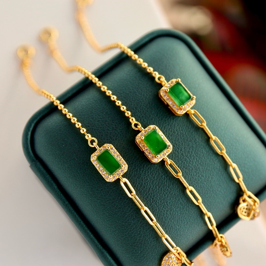 Natural Chrysoprasus bracelet