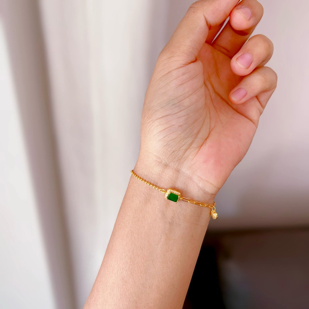 Natural Chrysoprasus bracelet