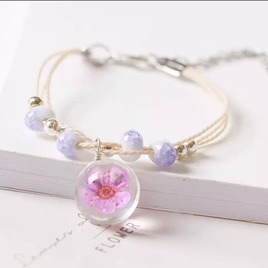 Nature flowers handmade bracelets