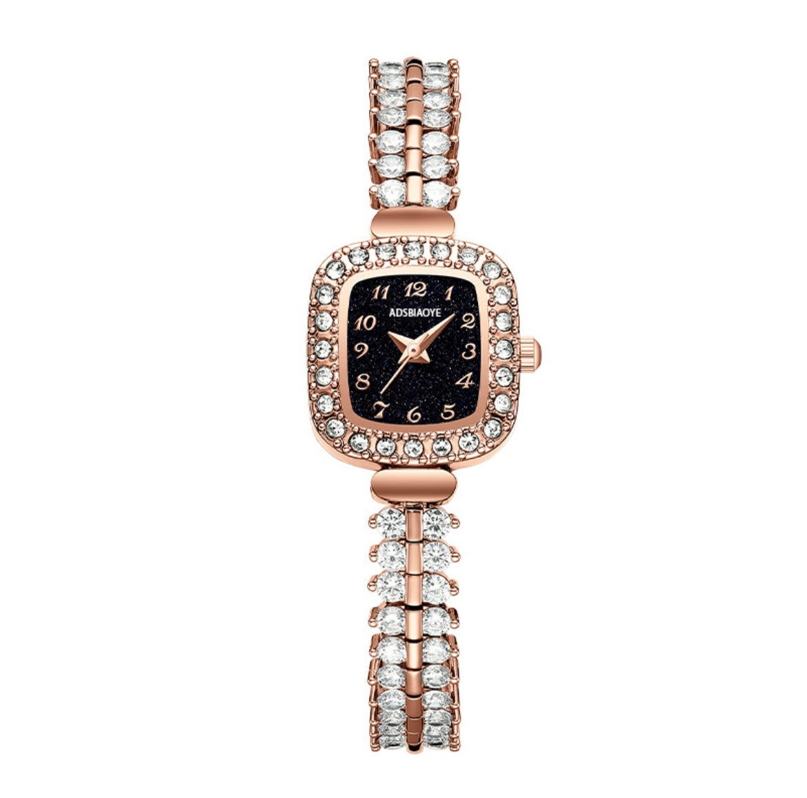 Mermaid tails shape ice crystal fashionable watch for lady