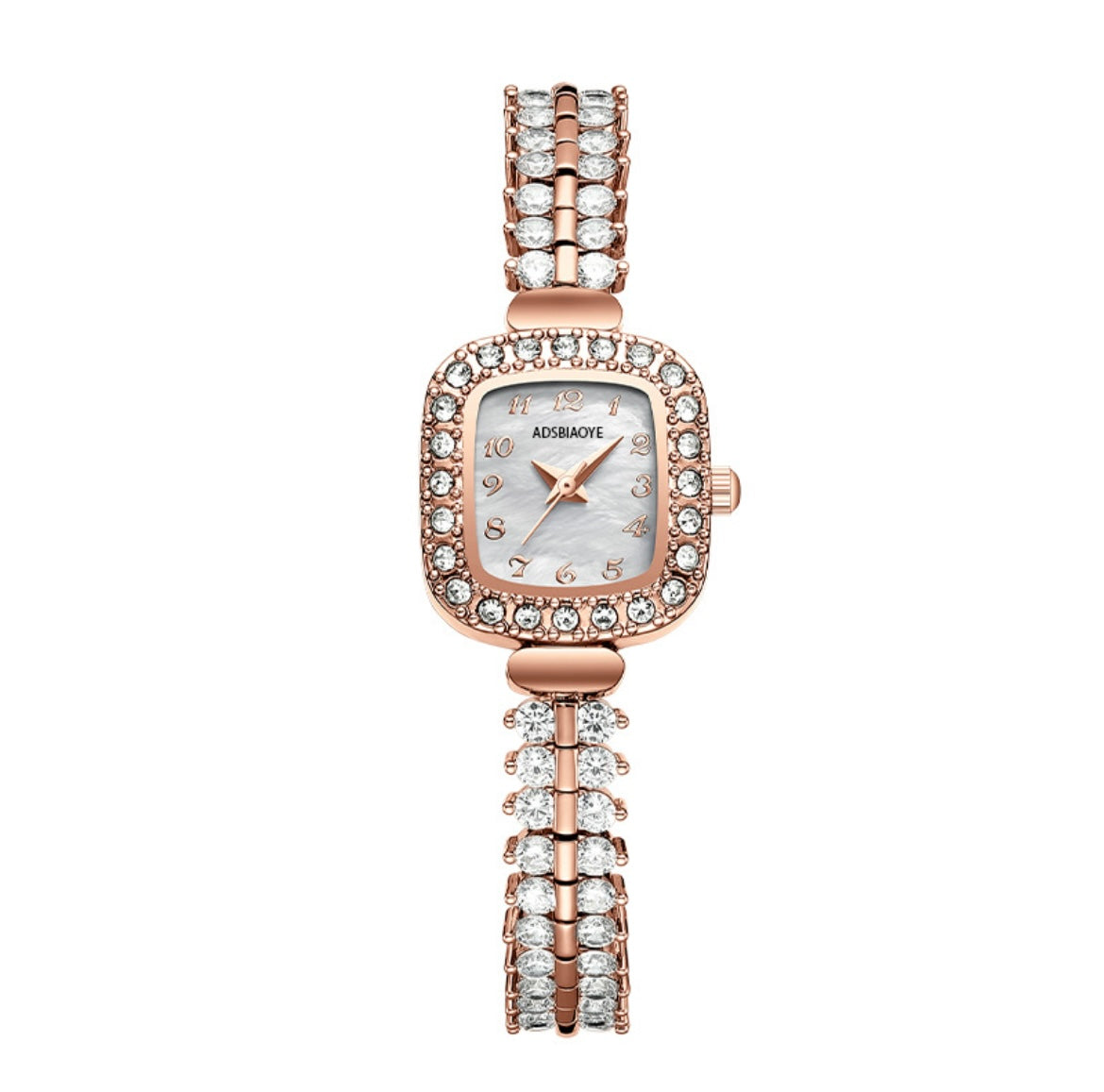 Mermaid tails shape ice crystal fashionable watch for lady