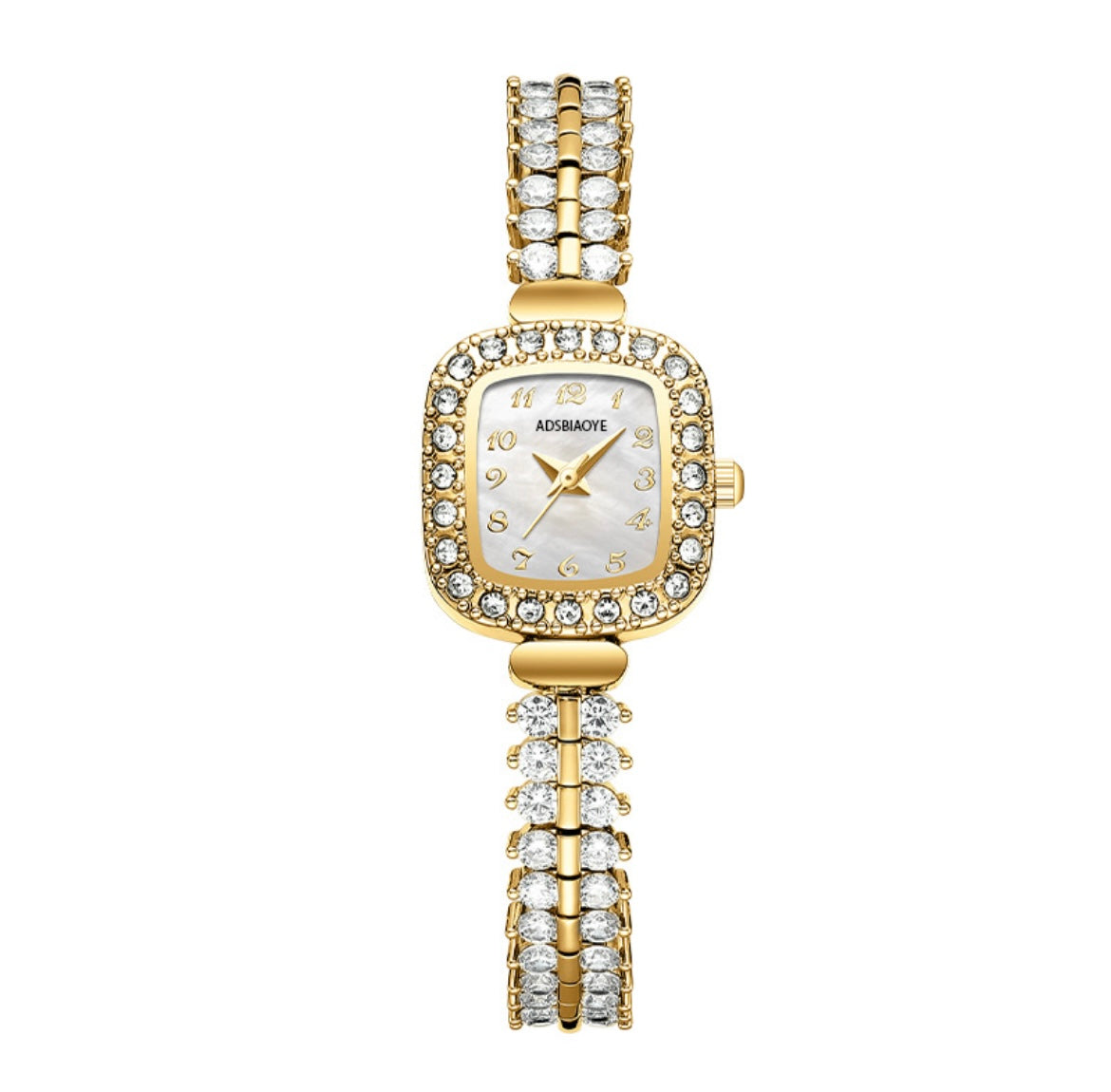 Mermaid tails shape ice crystal fashionable watch for lady