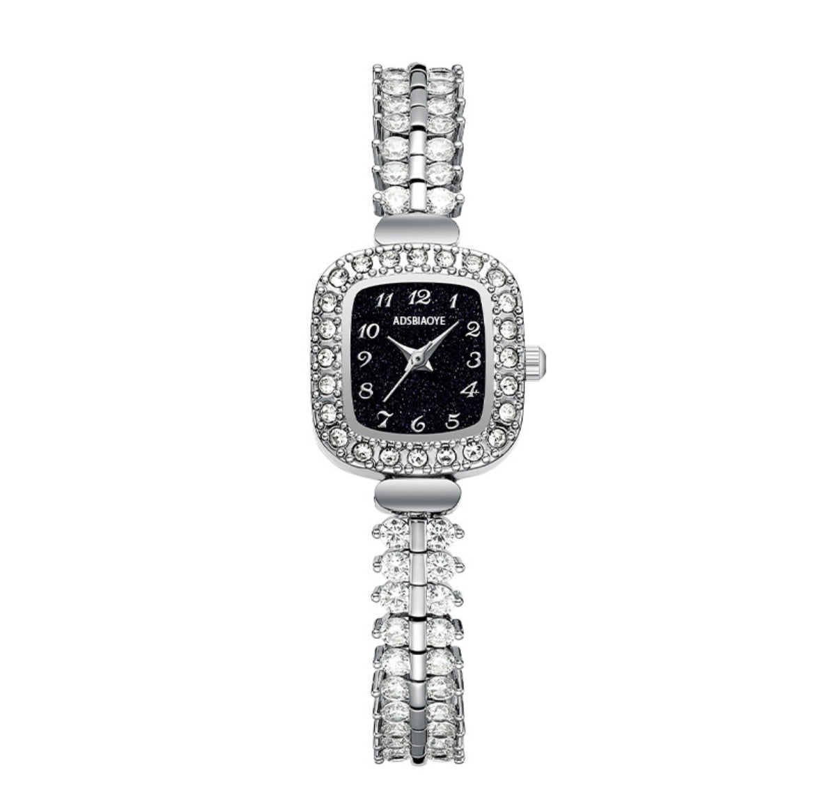 Mermaid tails shape ice crystal fashionable watch for lady