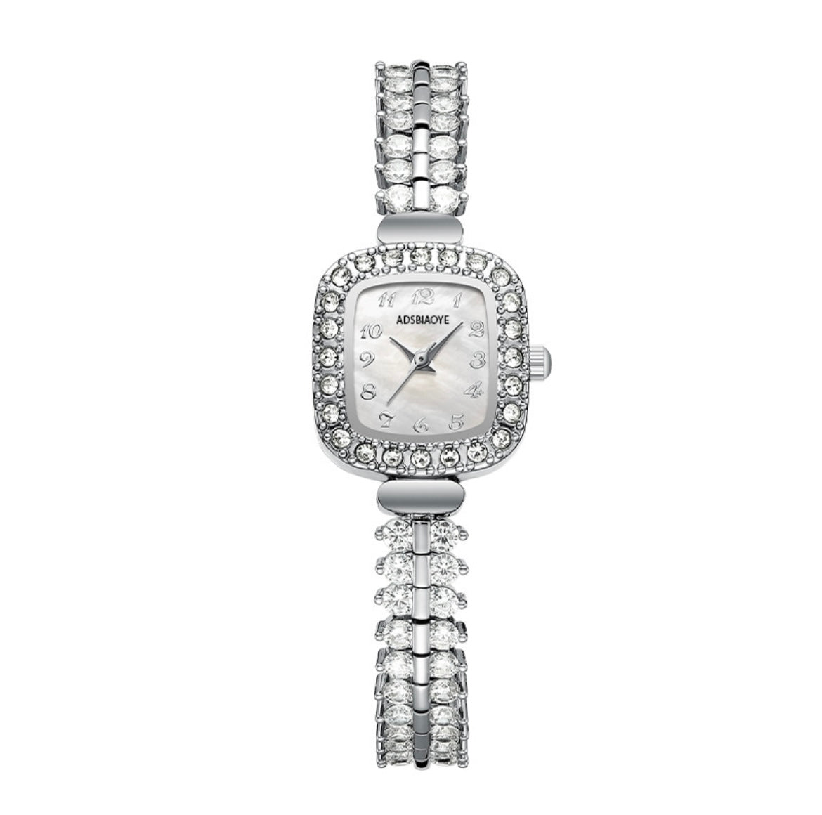 Mermaid tails shape ice crystal fashionable watch for lady