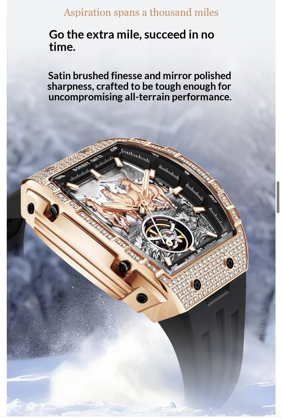 New pubilshed BONEST GATTI watch for man with Luxury gift Box