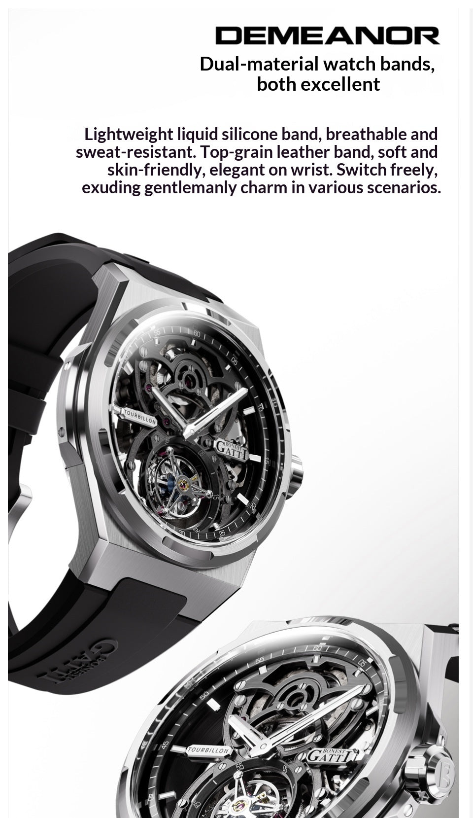 Extravagant and high-end BONEST GATTI WATCH for men( Drive you to success)