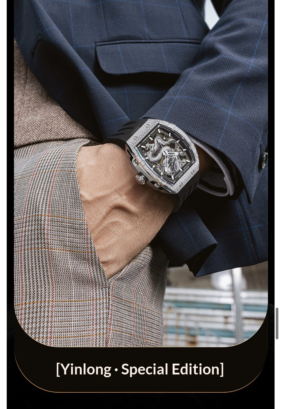 Bonest Gatti Dragon Dial Design  Mechanical engineering Fashion and Luxury watch for Man