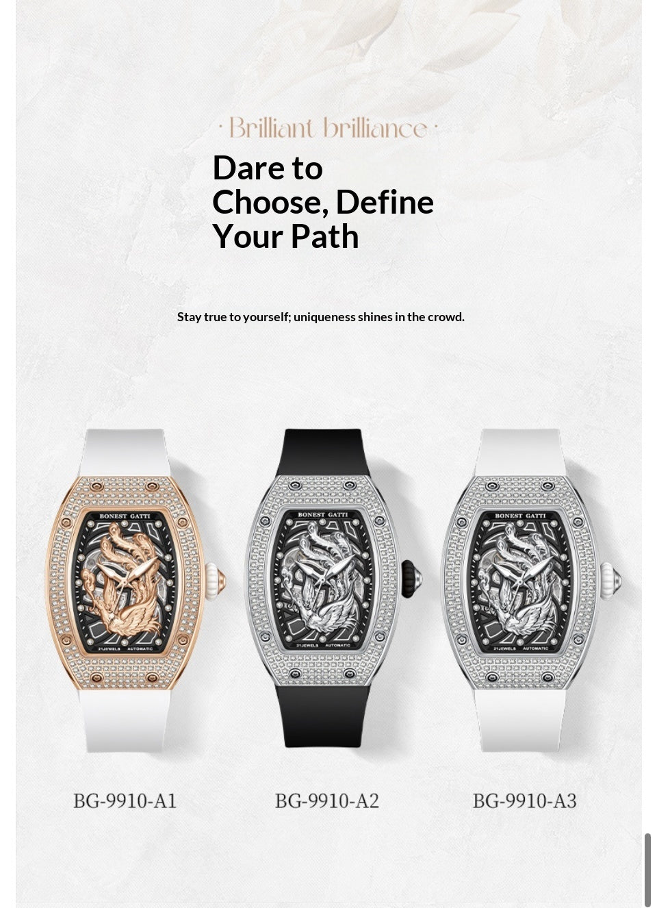 New Pubilshed Design Bonest Gatti Brand fashion watch for Lady