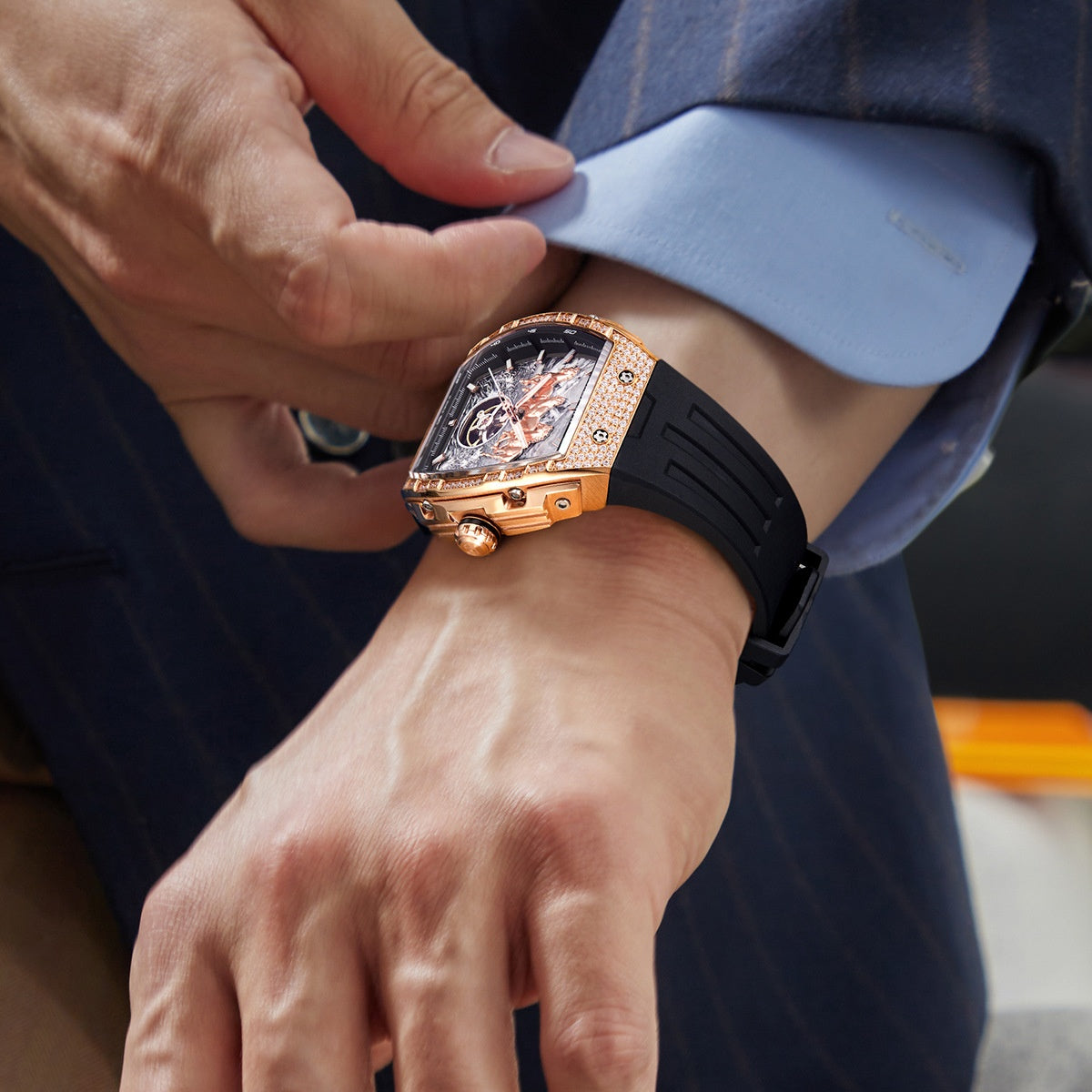 New pubilshed BONEST GATTI watch for man with Luxury gift Box