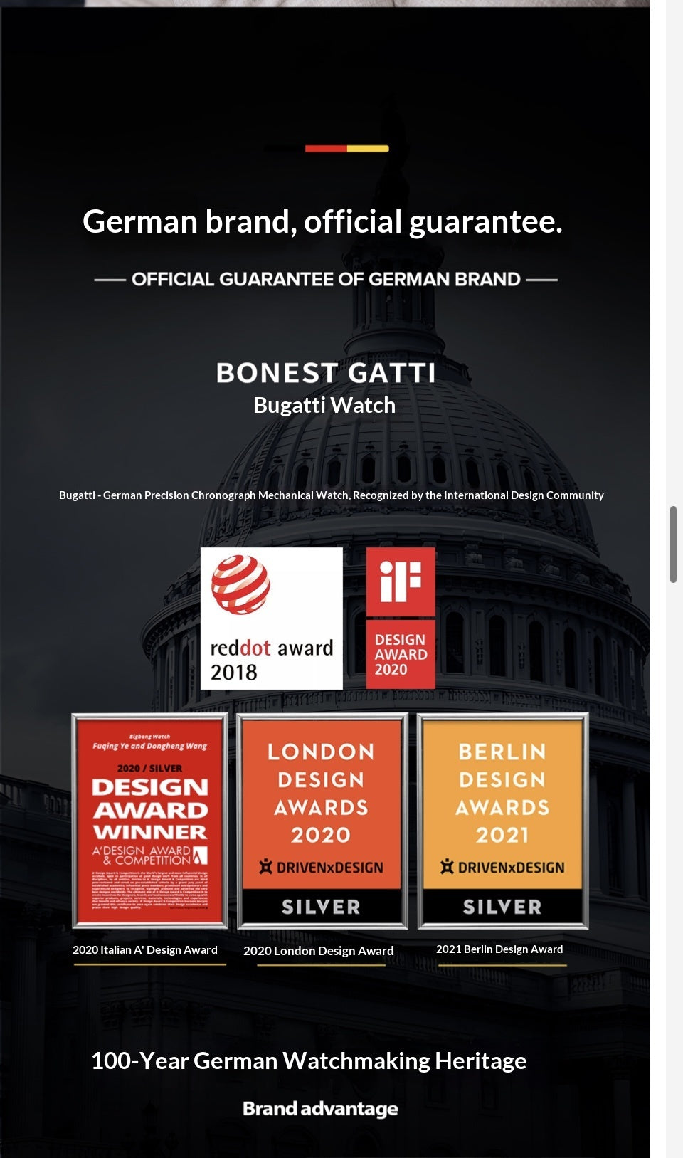 Extravagant and high-end BONEST GATTI WATCH for men( Drive you to success)