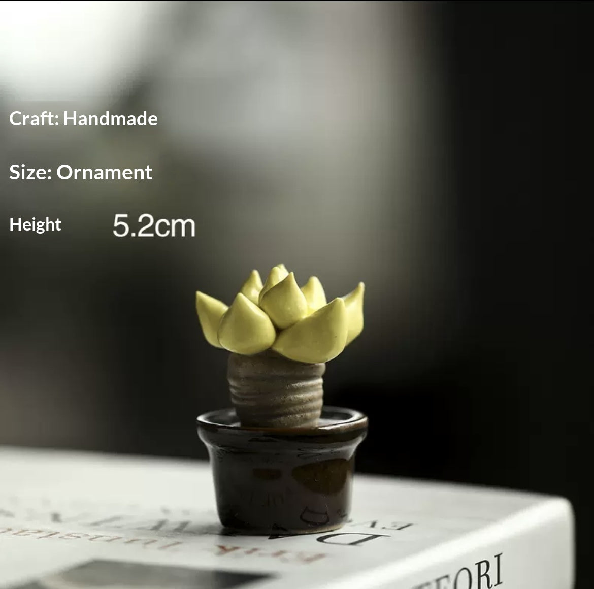 Handmade ceramic imitation succulent cactus potted plants, office computer desk decorations, creative car trinkets
