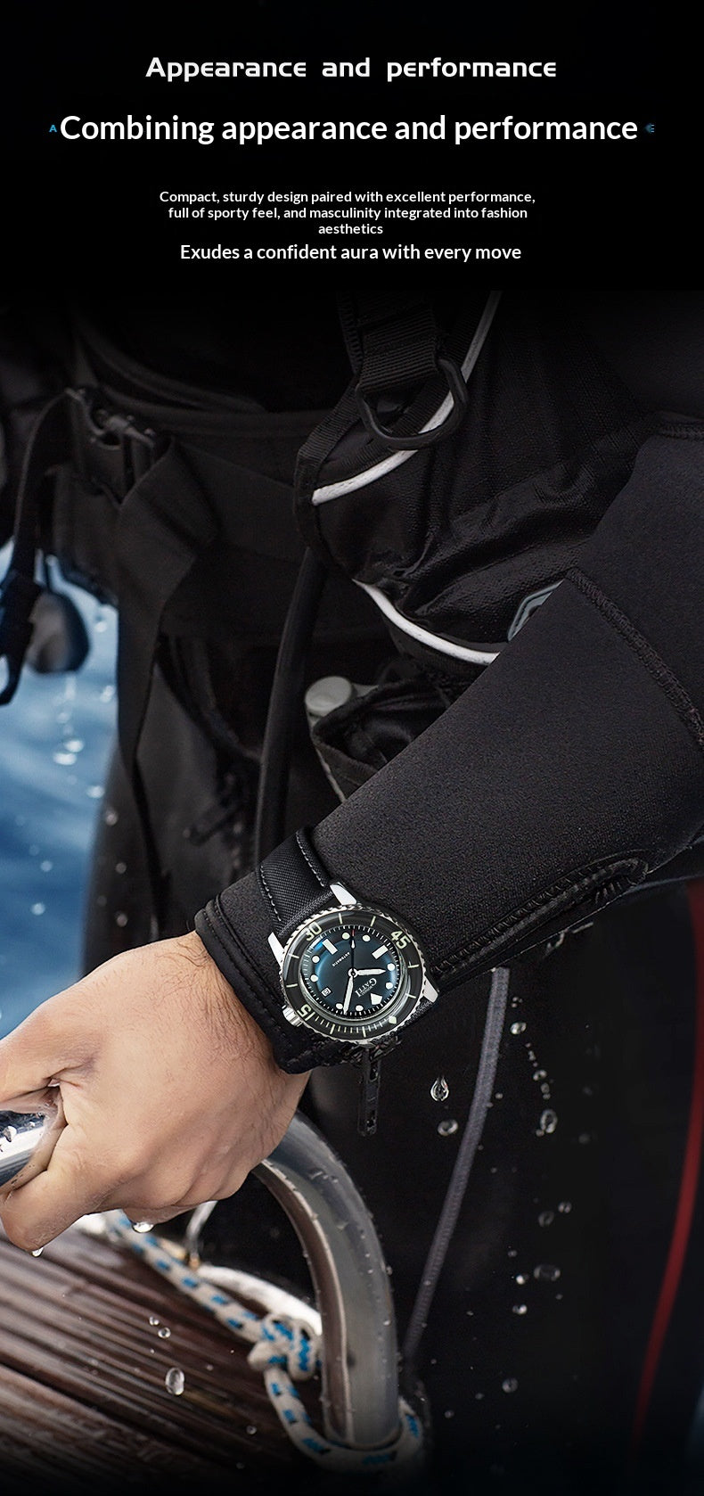 BONEST GATTI professional diving watch with fashion stylish for Men