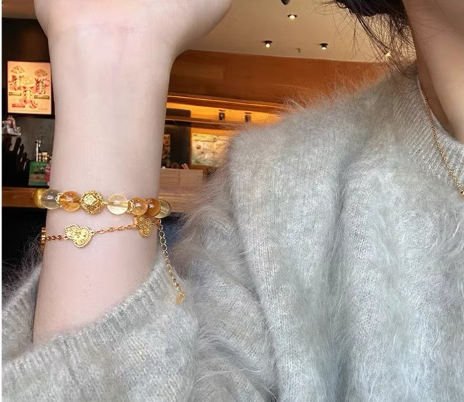 Fancy Nature Citrine Bracelet