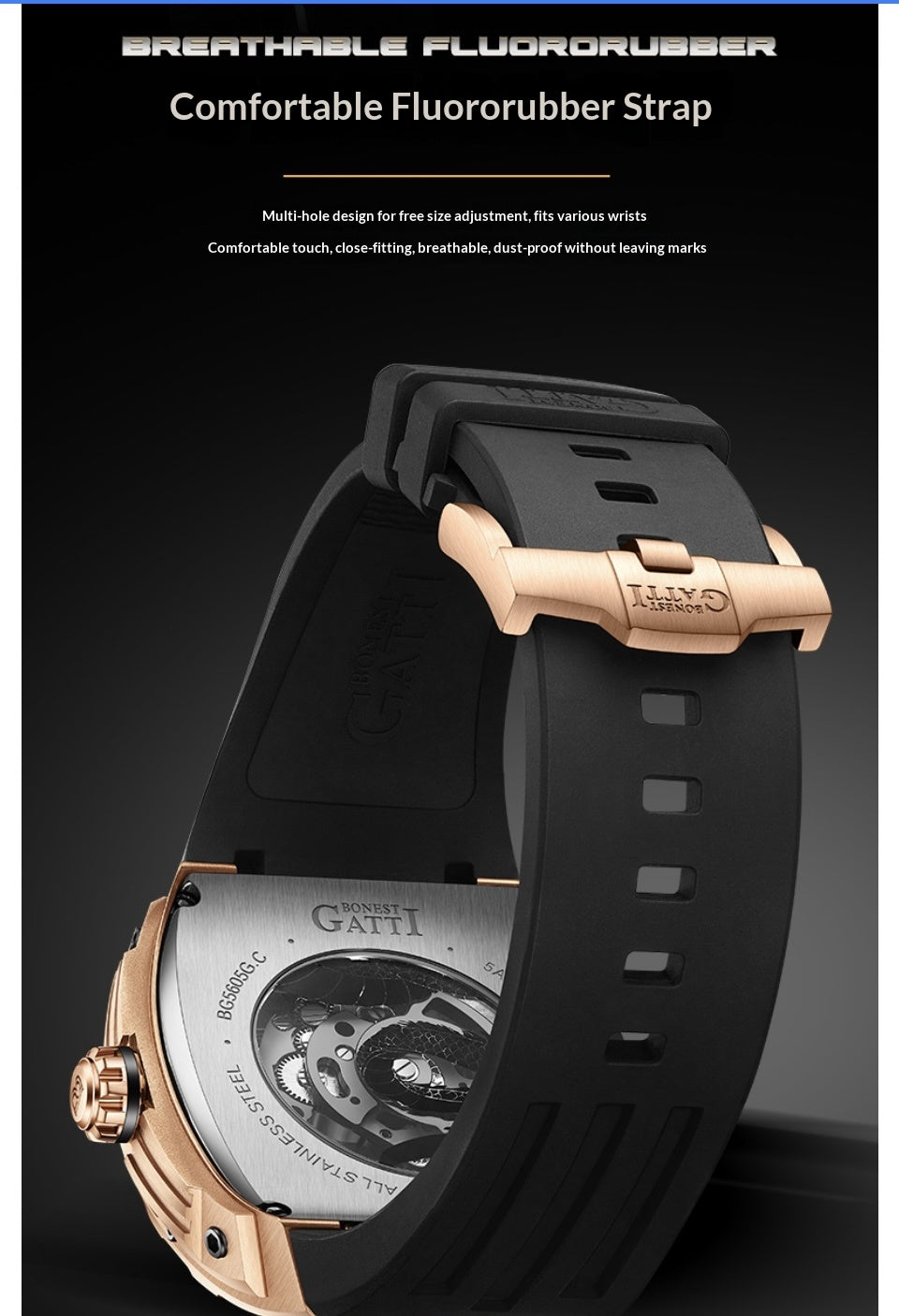 Bonest Gatti Dragon Dial Design  Mechanical engineering Fashion and Luxury watch for Man