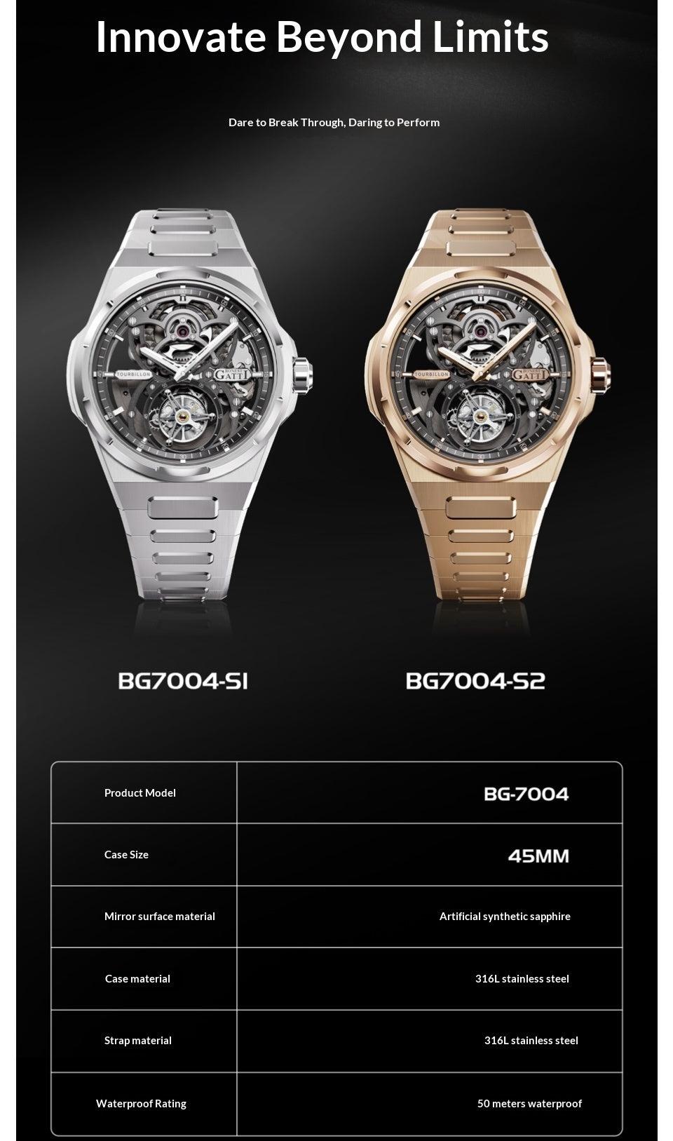 Extravagant and high-end BONEST GATTI WATCH for men( Drive you to success)