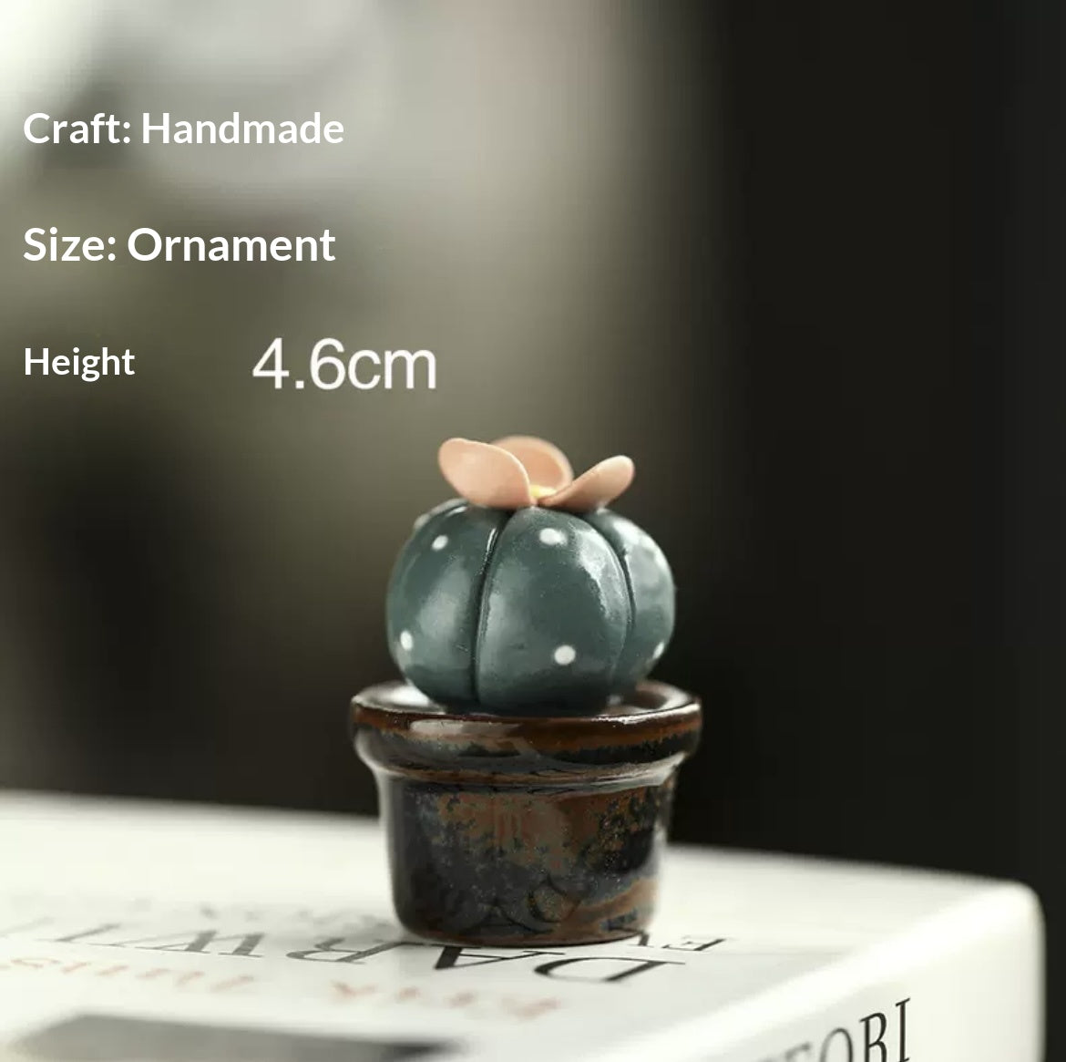 Handmade ceramic imitation succulent cactus potted plants, office computer desk decorations, creative car trinkets